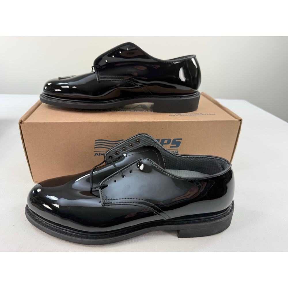 NIB Capps Black Patent Derby Military Dress Uniform Shoes 9.5 Army Surplus - Picture 3 of 8